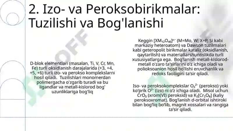 D-blok elementlarining geteropoli birikmalari 4