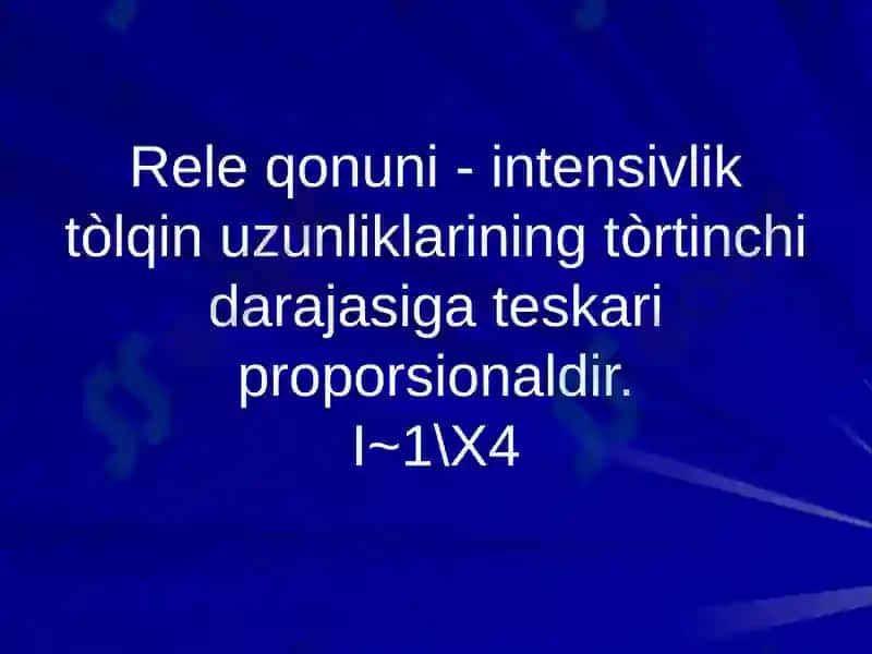 Yoruĝlikning sochilishi va yutilishi. Fotometrik kattaliklar 4