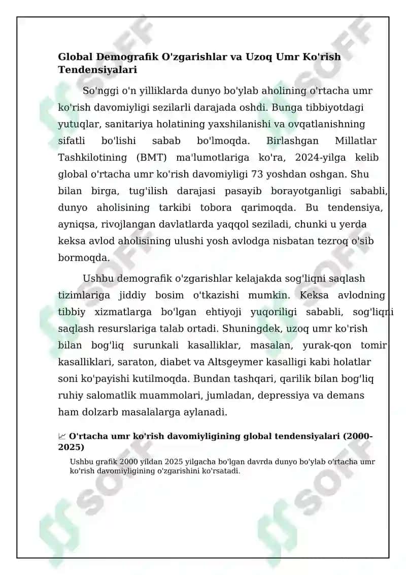 Uzoq umr ko'rish muammolari 4