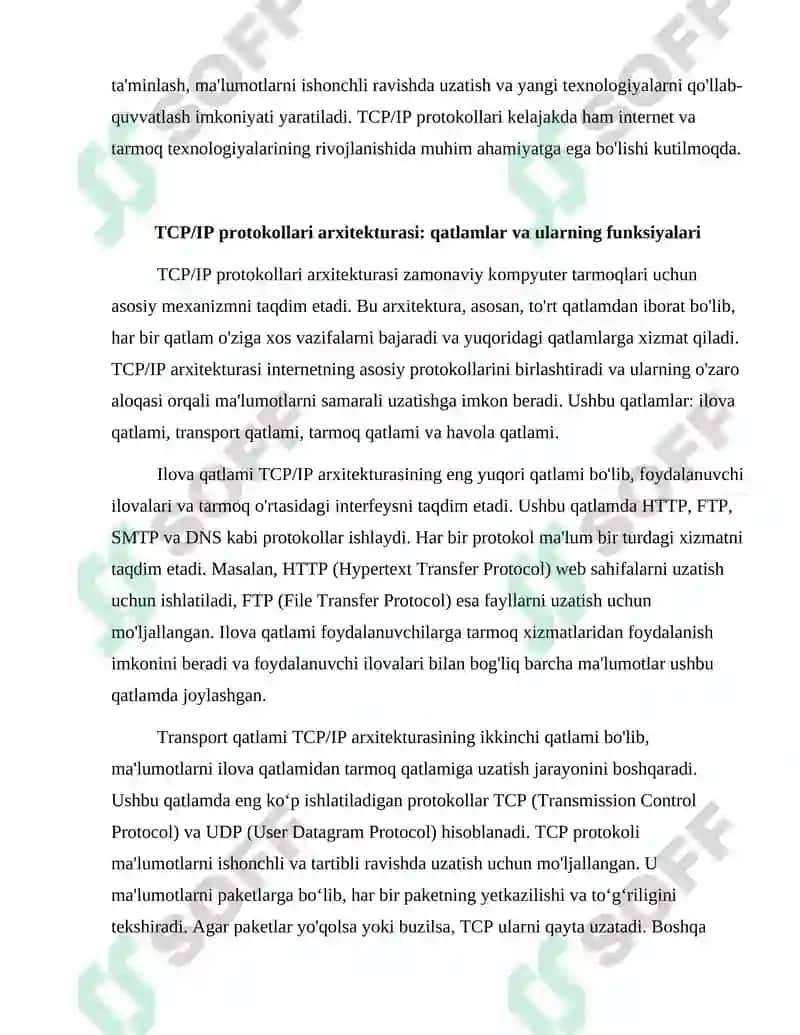 TCP/IP protokollari tahlili 4