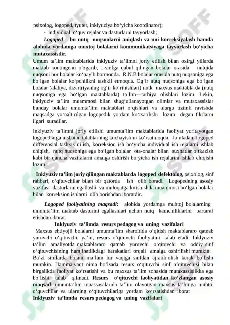 Imkoniyati cheklangan bolalarni inklyuziv ta‘lim muassasalarida o’qitishda maktab va maktab raxbariy 4