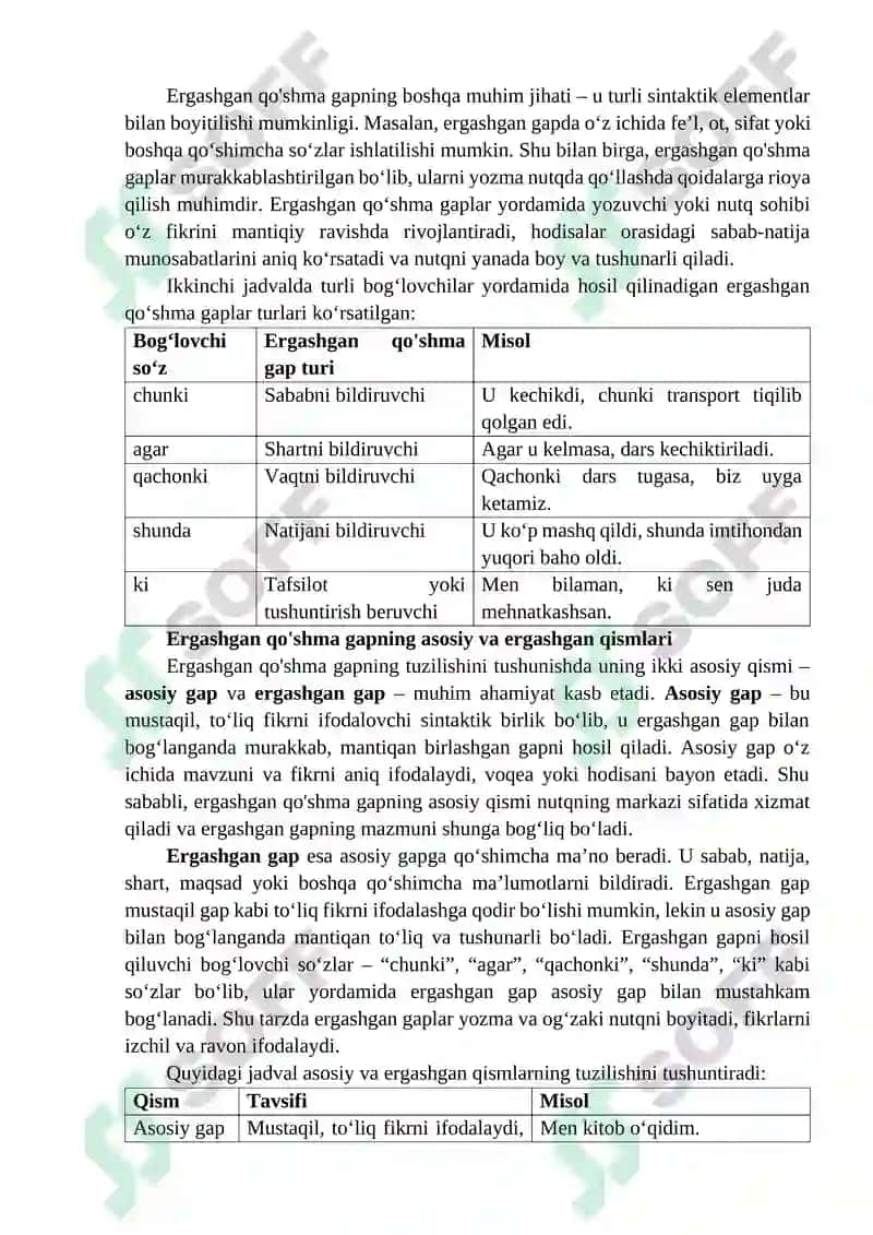 Ergashgan qo'shma gaplar 4