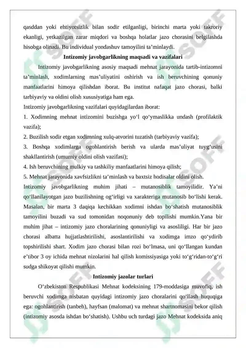 Intizomiy javobgarlikning huquqiy asoslari 4