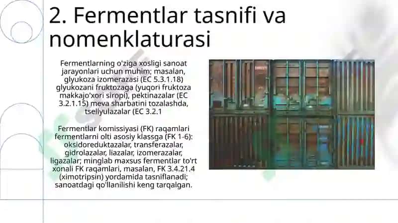 Fermentlar va ulardan ishlab chiqarishda foydalanish 4