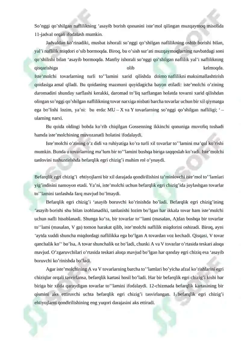 Iste’molchilar xulqi nazariyasining asosiy holati iste’molchi 4