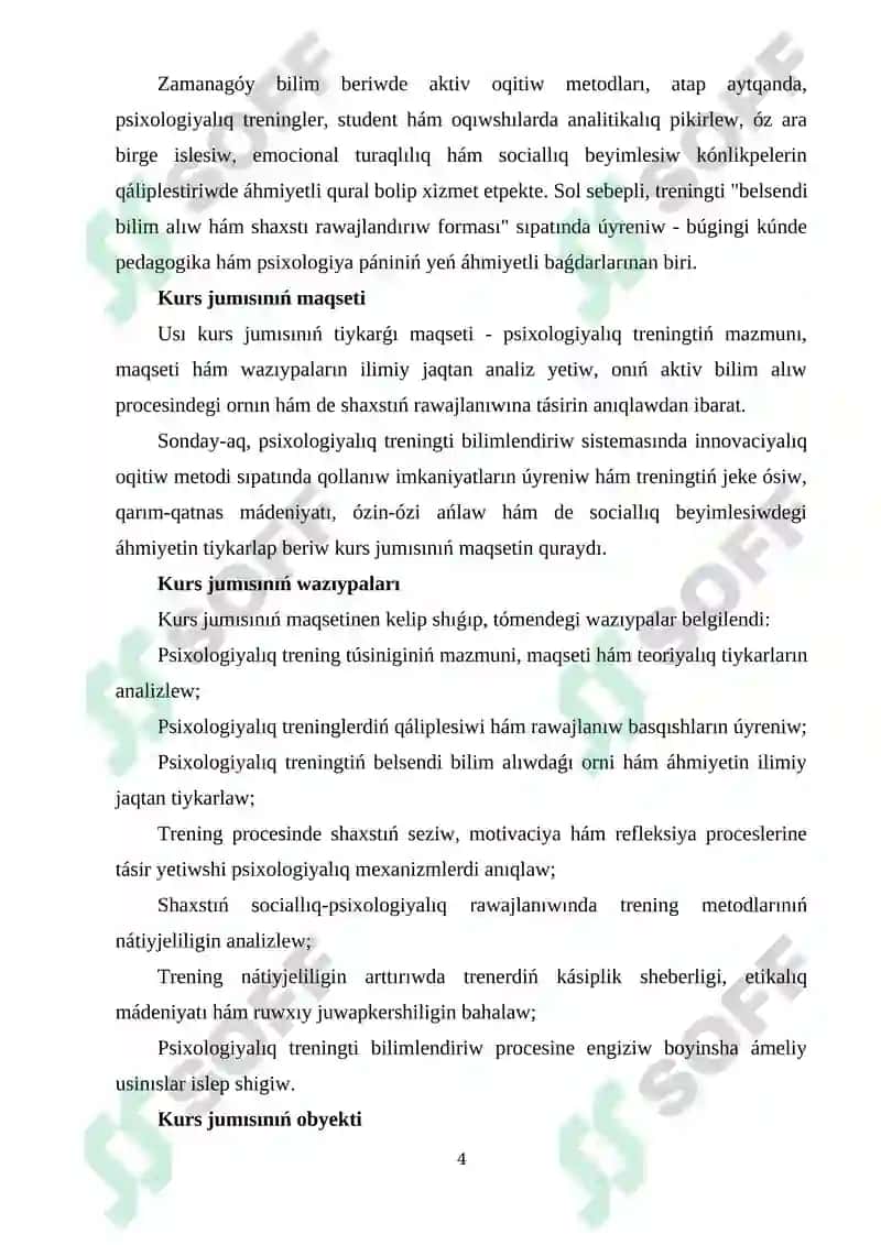 Psixodramma Ya.Moreno jeke ósiw hám sociallıq róllerdi ańlaw usılı sıpatında 4