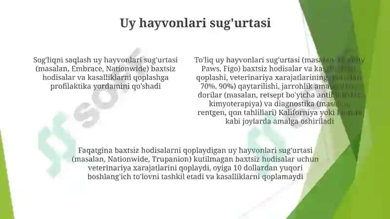 Sog'liqni saqlash uy hayvonlari sug'urtasi 4