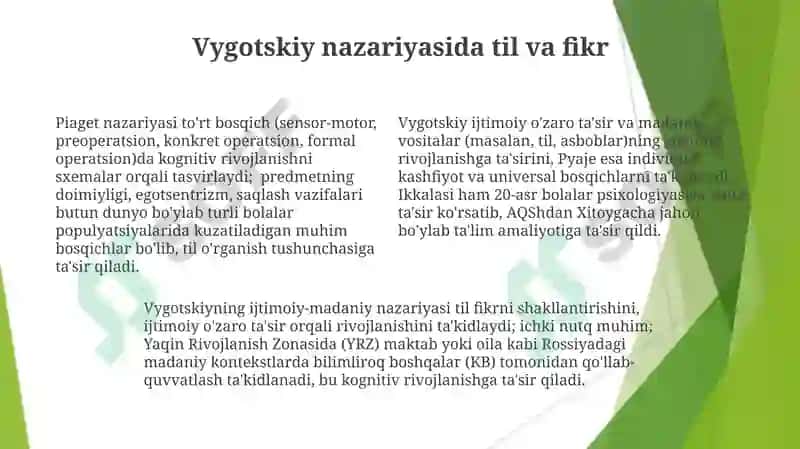 L.S. Vigotiskiy talimoti psixologik yondashuvlari 4