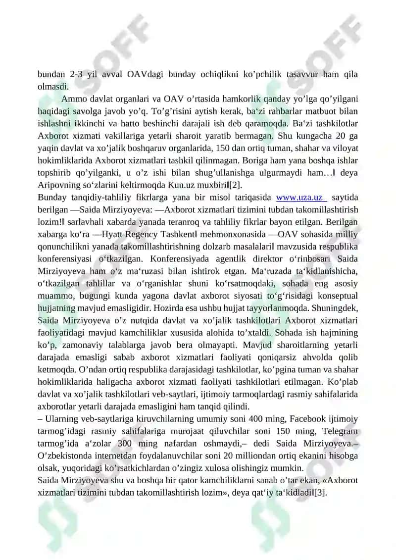 Ommaviy axborot vositalari faoliyati 4