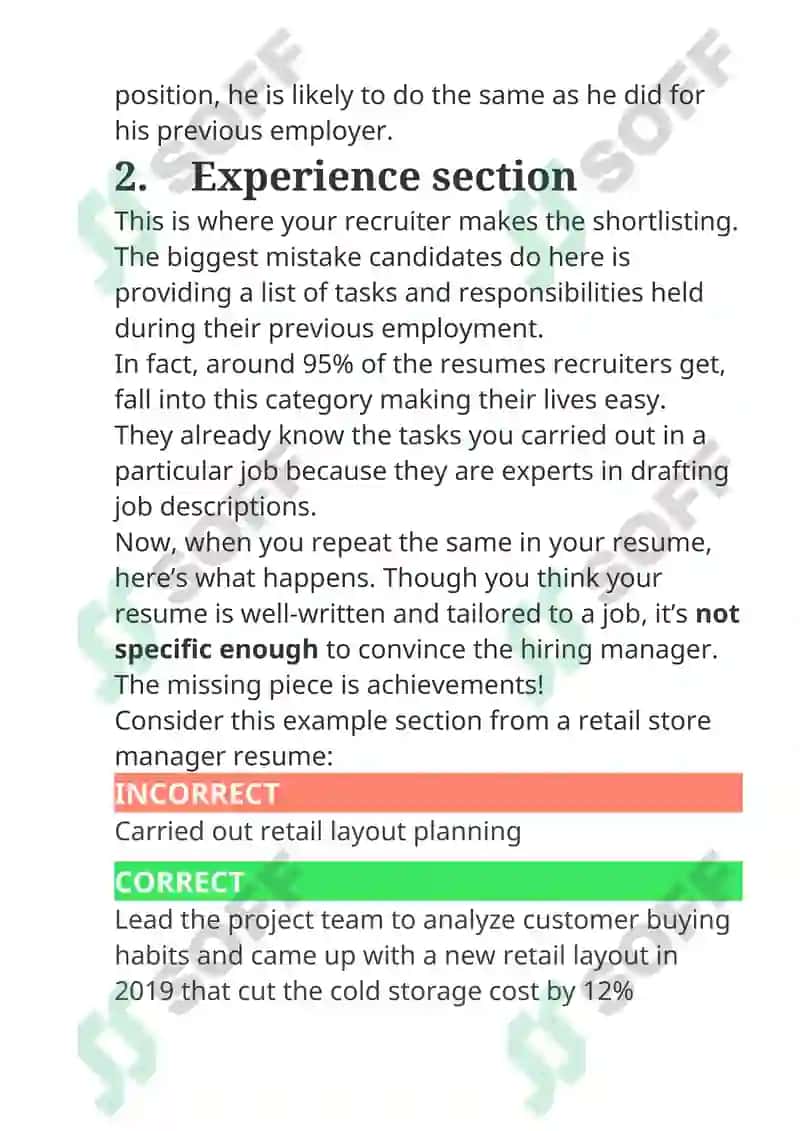 Resume Writing Guide 4