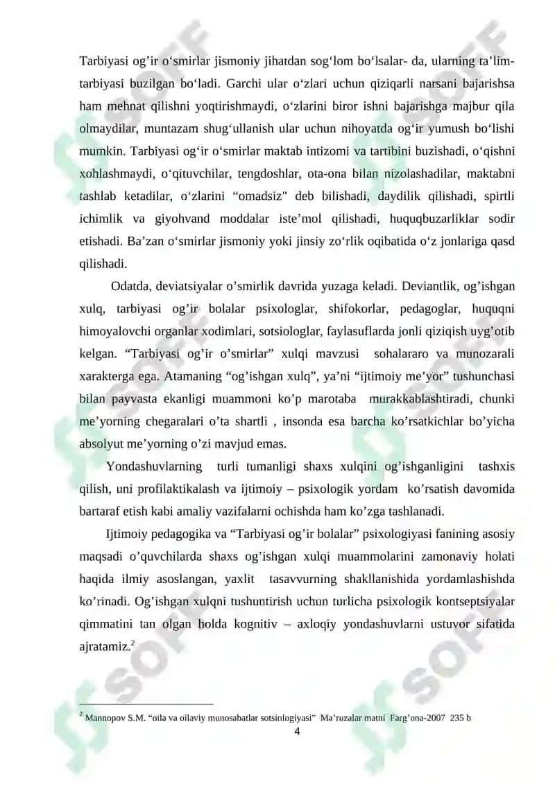 TARBIYASI OG’IR O’SMIRLAR - IJTIMOIY-PEDAGOGIK FAOLIYAT OBYEKTI SIFATIDA 4