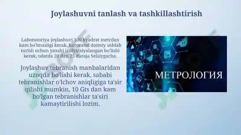 Metrologiya laboratoriyasini tashkil etish bosqichlari 4