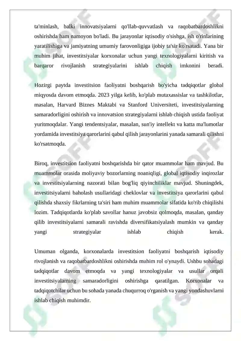 Korxonalarda investitsion faoliyatni boshqarish 4