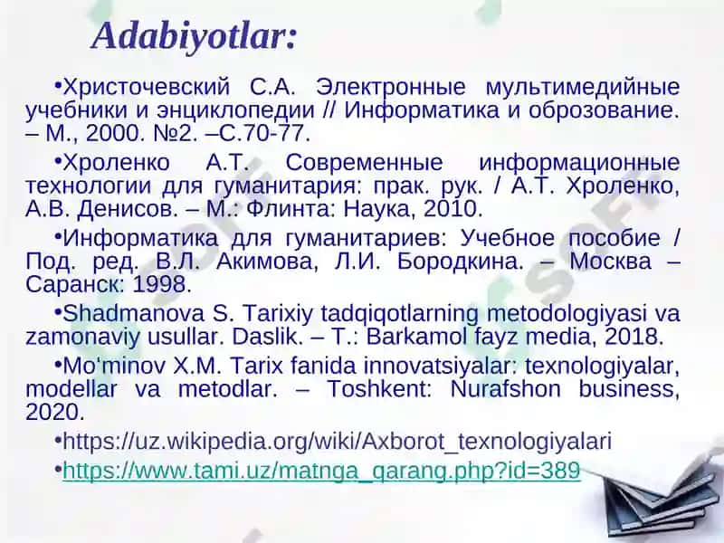 Tarix va informatika 4