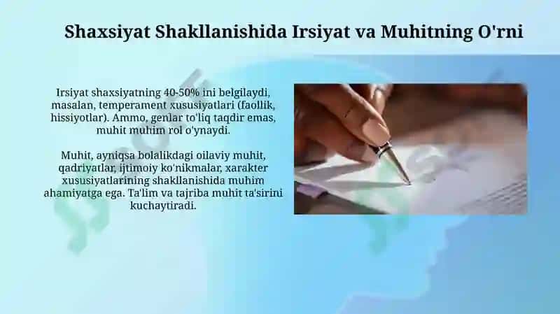 Shaxs psixologiyasi: temperament, xarakter va qobiliyat 4