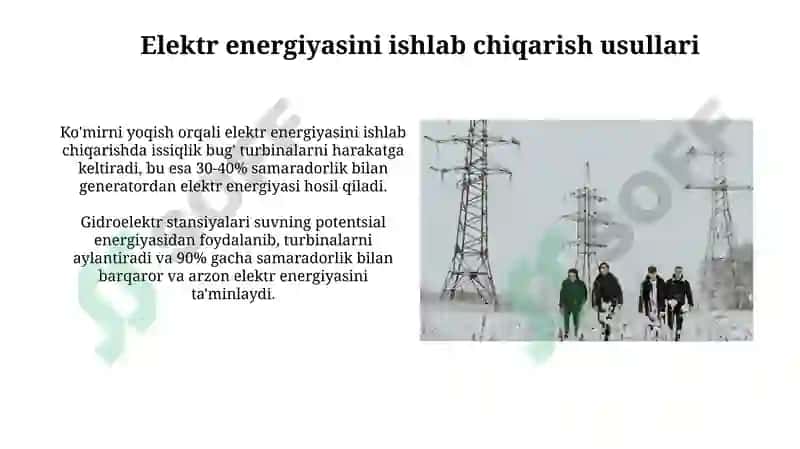 Elektr energiyasi ishlab chiqarish va uzatish taqsimlash 4