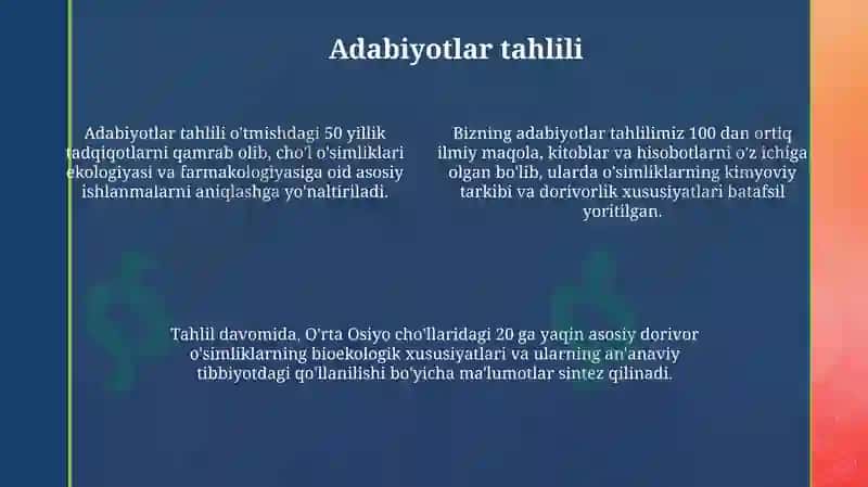 Cho‘lpog’ona sida o‘sadigan dorivoro‘simliklarning bioekologik xususiyatlari o‘rganish 4