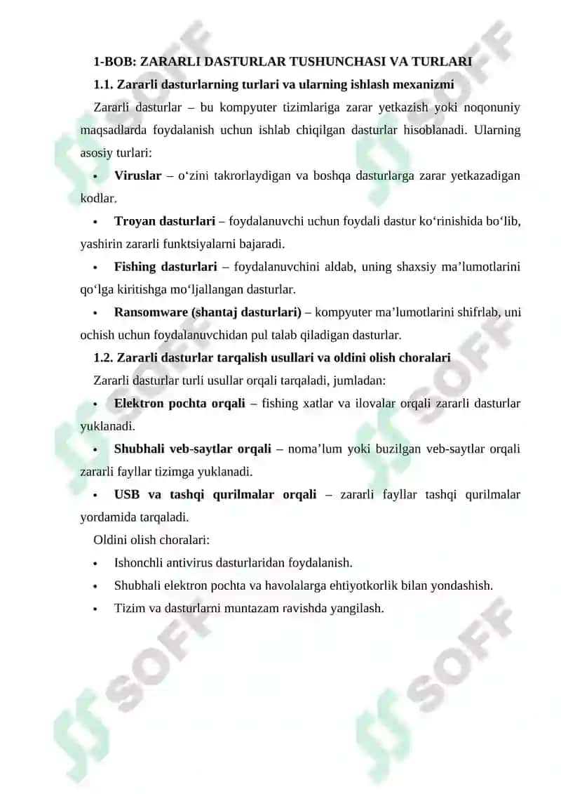 ZARARLI DASTURLARDAN FOYDALANISH BILAN BOG'LIQ JINOYATLAR 4