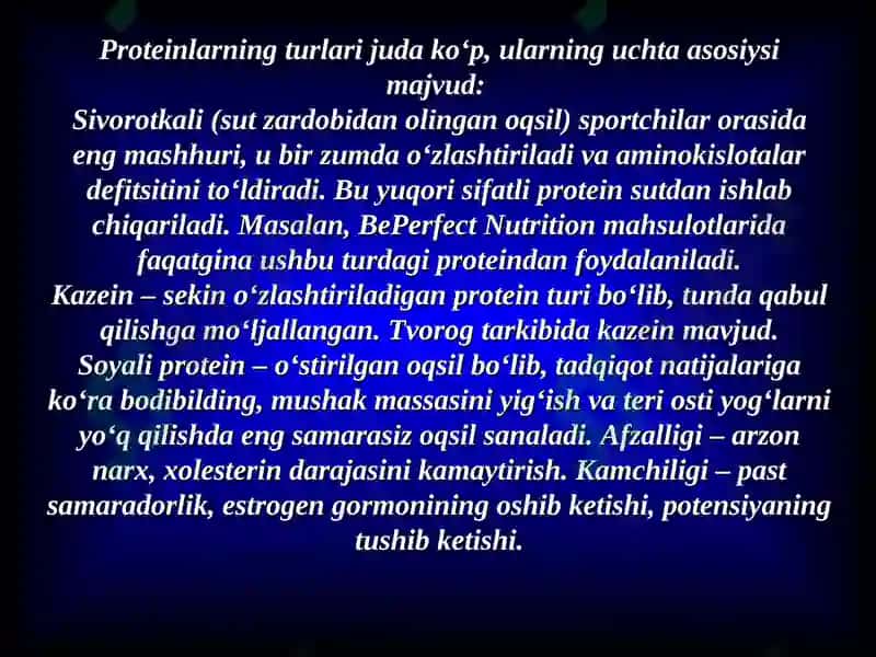 Protein va uning organizmga ta’siri 4