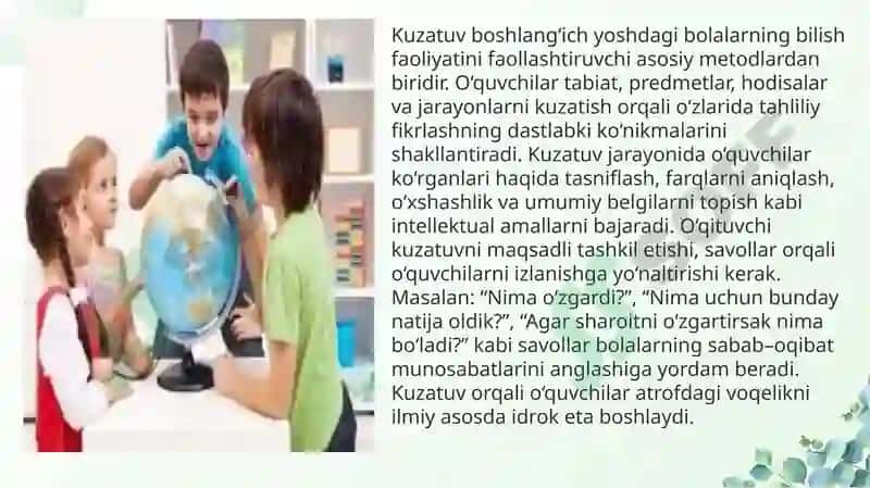 Amaliy Tajribaning Boshlang‘ich Ta’limdagi O‘rni va Diagnostika Yondashuvlari 4