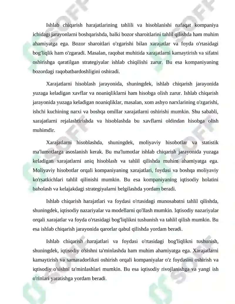 Ishlab chiqarish harajatlari 4