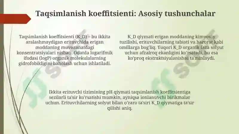 Ekstraksiya doimiysi 4