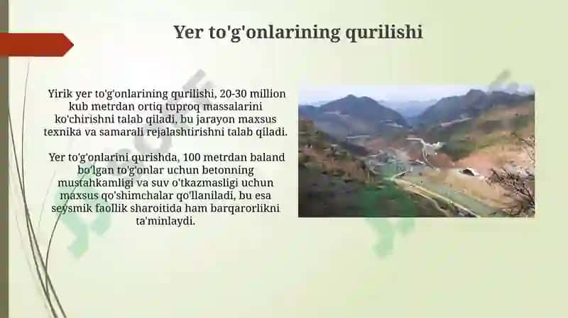 To'g'onlar qurilish texnologiyasi 4