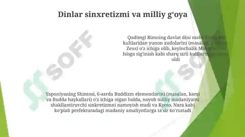 Milliy Dinlarning Taqdimotlari 4