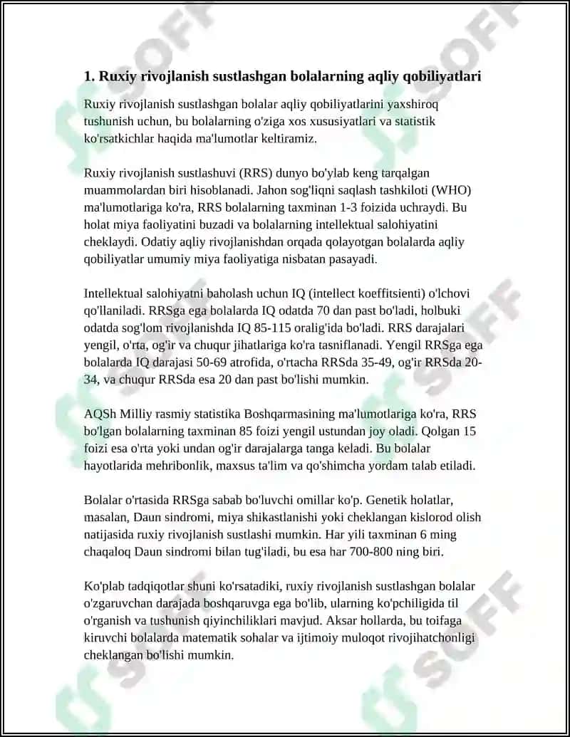 RUXIY RIVOJLANISHI SUSTLASHGAN BOLALARNING BILISH FAOLIYATI XUSUSIYATLARI 4