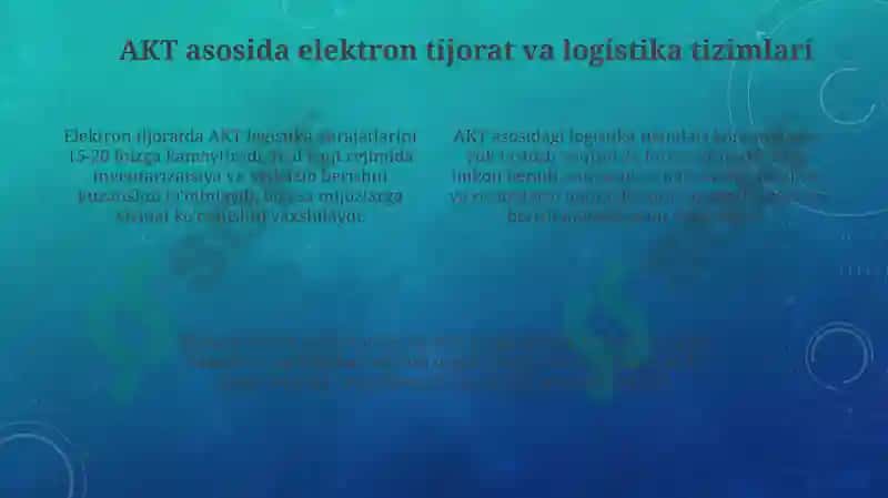 Iqtisodiyot tarmoqlarida axborot-kommunikatsiya tarmoq texnalogiyalarining amaliy qo’llanishi 4