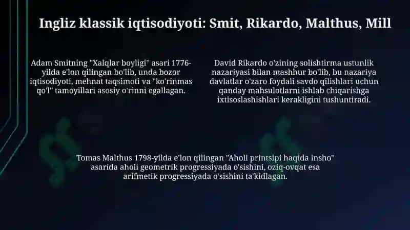 Angliya va fransiyada klassik iqtisodiy maktabning rivojlanishi 4