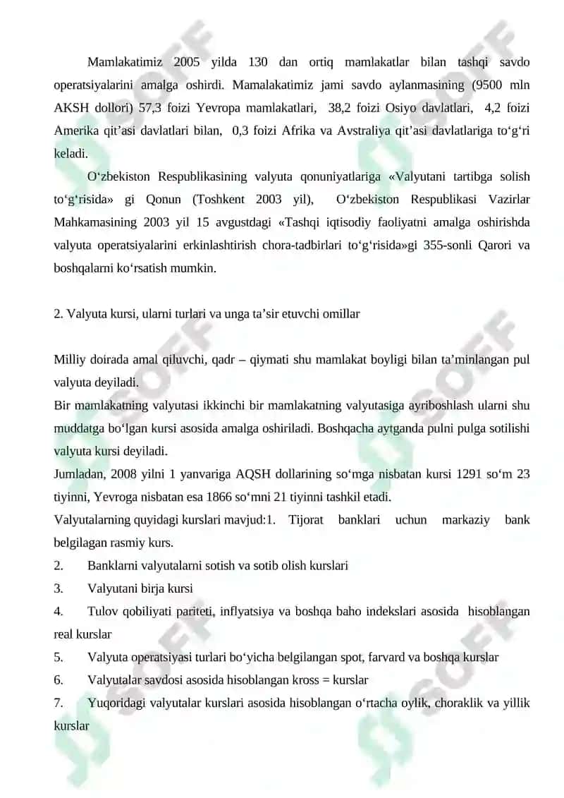 Xalkaro valyuta kredit munosabatlari 4