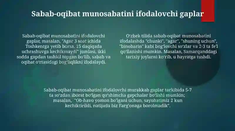 Murakkab gaplar 4