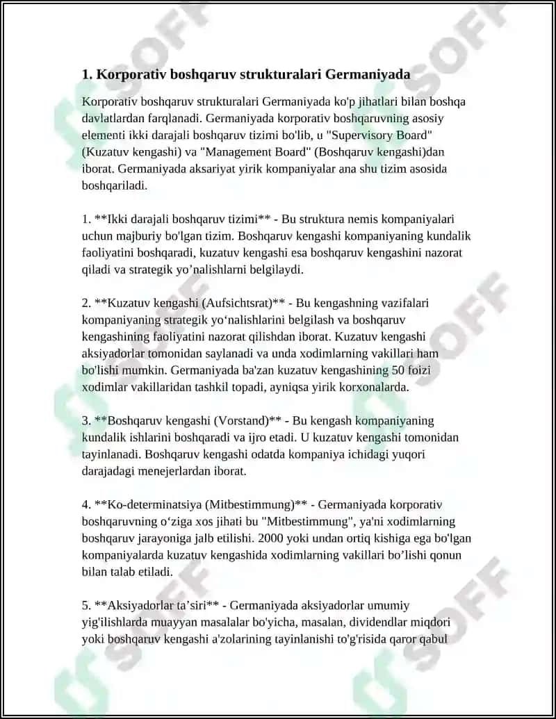 KORPORATIV BOSHQARUVDA GERMANIYA MODELI 4
