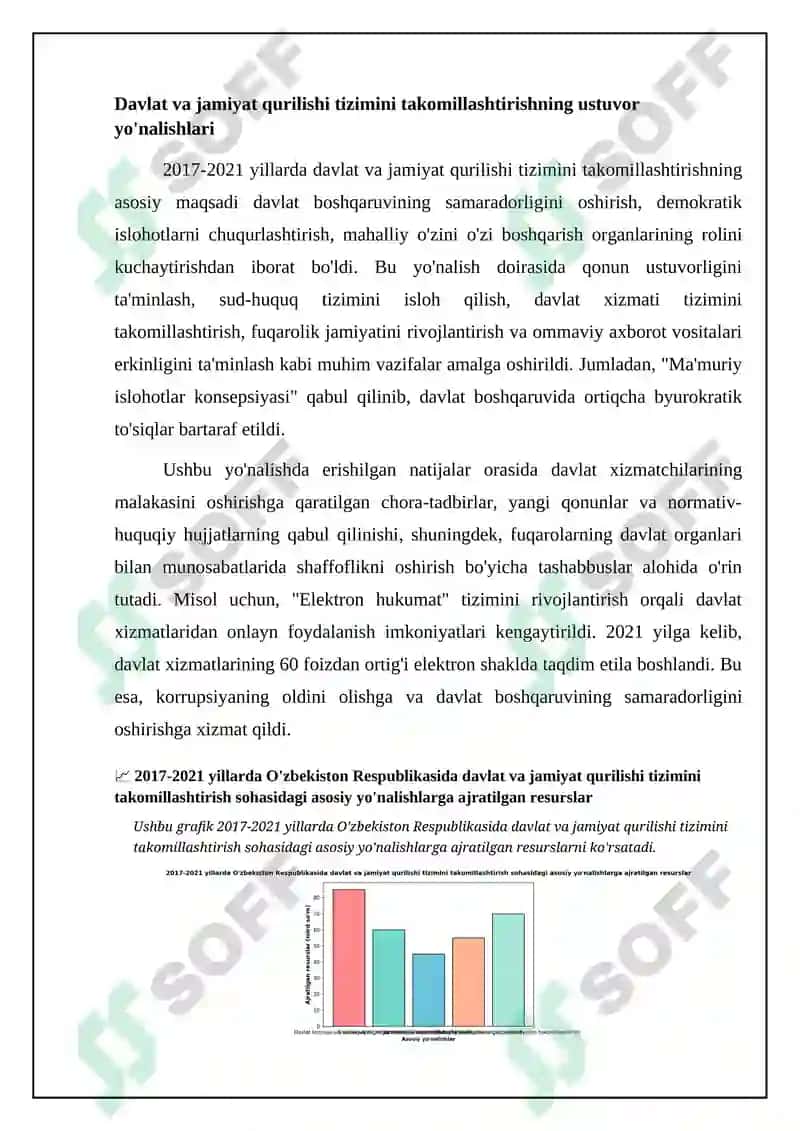 2017 -2021 yillarda Ozbekiston respublikasining rivojlantirishning 5 ta ustuvor yonalishi boyicha 4