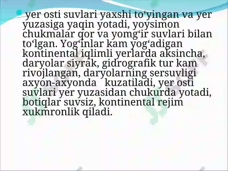 Shimoliy Amerika ichki suvlarining harakterli xususiyatlari 4