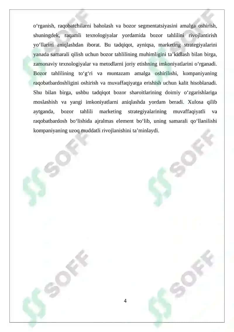 MARKETING STRATEGIYA YARATISHDA BOZOR TAHLILI 4