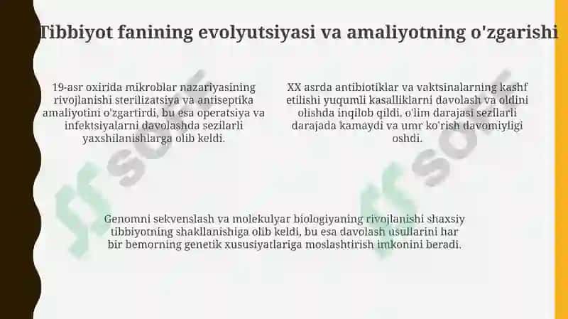 Tibbiyot fan va amaliyotining rivojiga bog‘liq bemor va vrach munosabatlari 4