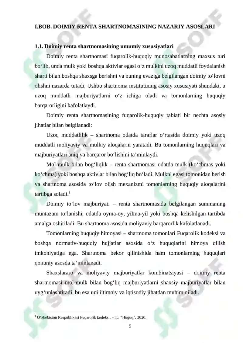 DOIMIY RENTA SHARTNOMASINING FUQAROLIK-HUQUQIY XUSUSIYATLARI 4