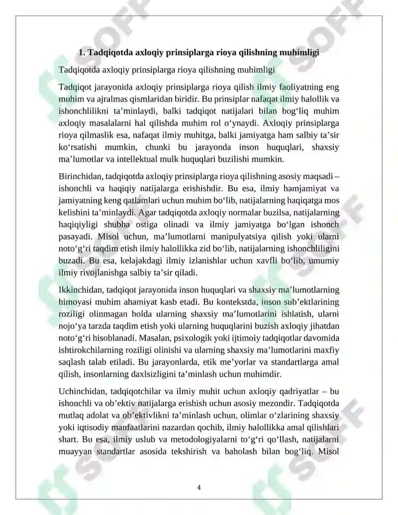 Ijitimoiy ishda tatqiqot o’tkazishning etikasi 4