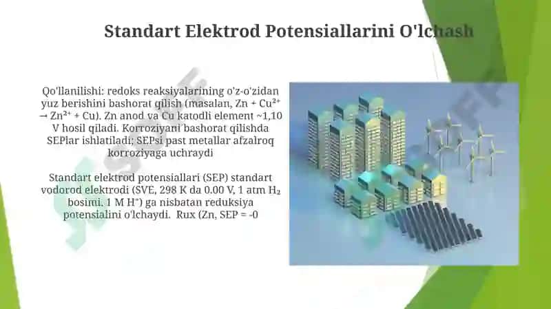 Metallarning standart elektrkimyoviy potensiallari qatori va uni qõllanishi 4