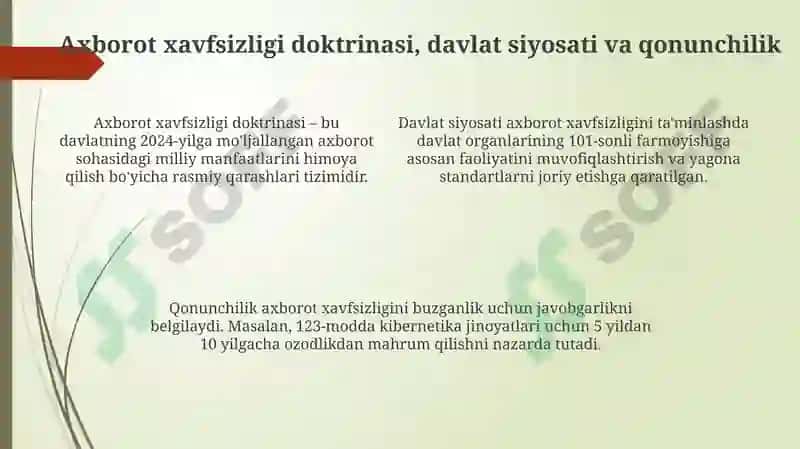 Axborot xavfsizligini ta‘minlashning g‘oyaviy-nazariy asoslari 4