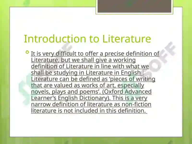 Introduction to Literature 4