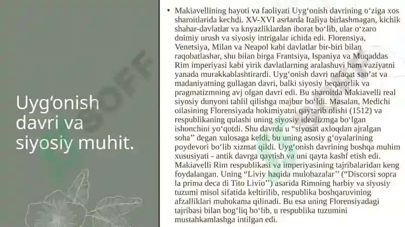 Makiavellining ,,hukmdor'' asari. 4