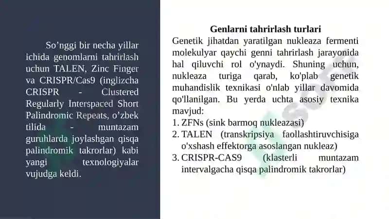 CRISPR texnologiyasi asosida nazariy gen tahrirlash loyihasini yaratish 4