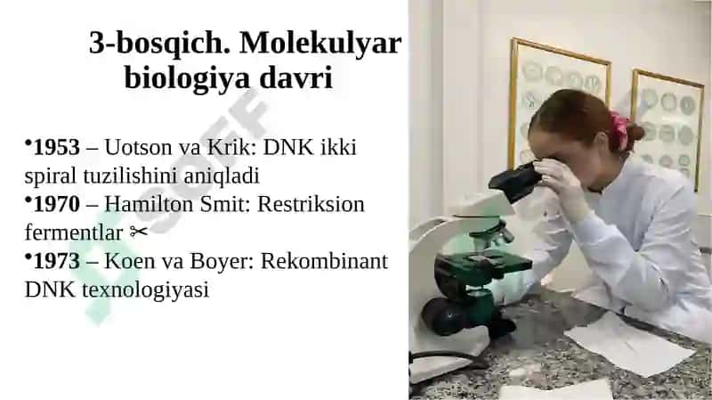 Oziq-ovqat biotexnologiyasining rivojlanish tarixi. 4