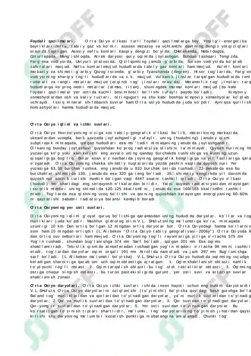 O'rta Osiyo tabiiy geografik o’lkasi 4