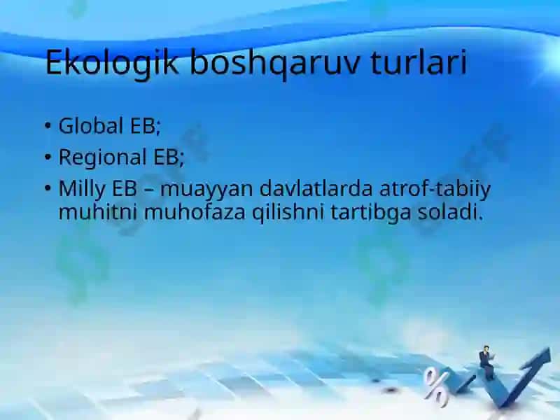 Ekologiya sohasidagi davlat boshqaruvi uning prinsiplari, shakl va funksiyalari 4