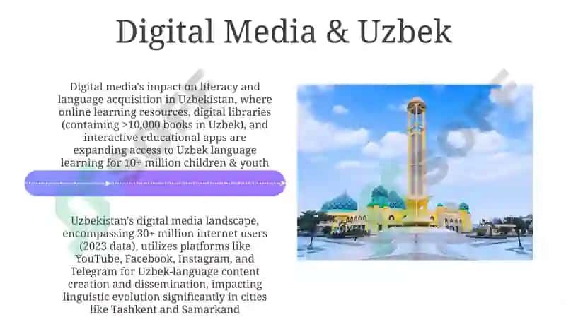 The role of media in Uzbek language 4