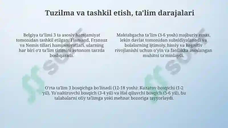 Belgiya ta'lim tizimi 4